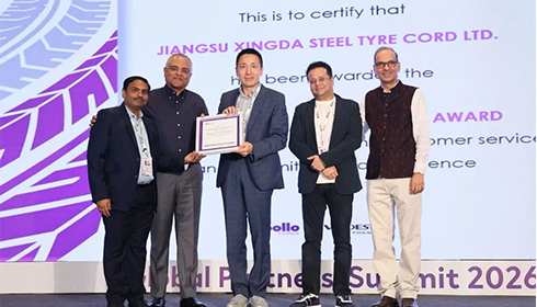Xingda Group Honored with Apollo Tyres' Global Partner Gold Award